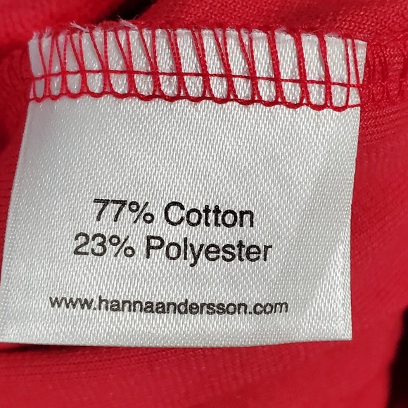 Hanna Andersson Womens Velour Short Sleeve Tee Size Medium Red Soft Holiday Cozy - Picture 5 of 10
